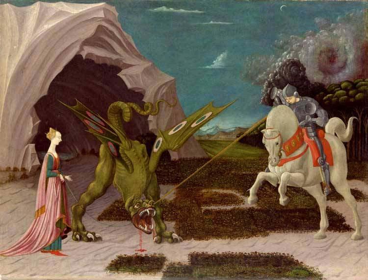 paolo uccello A gothicizing tendency of Uccello art is nowhere more apparent than in Saint George and the Dragon France oil painting art